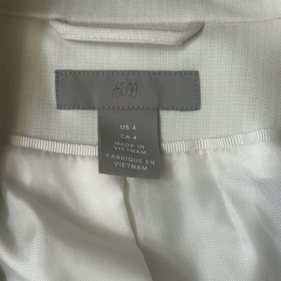 NWOT H&M Cream Fitted Jacket Blazer - Picture 5 of 8
